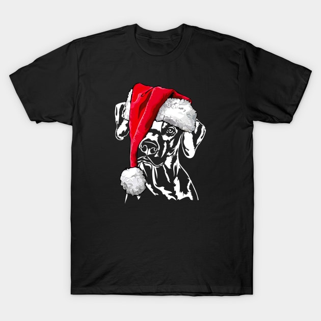 Rhodesian Ridgeback Santa Christmas dog mom gift T-Shirt by wilsigns